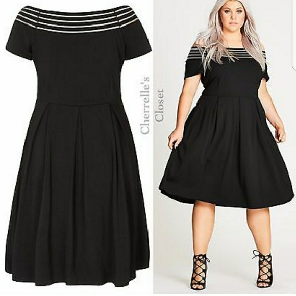 City Chic Dresses & Skirts - City Chic Black Off The Shoulder Dress